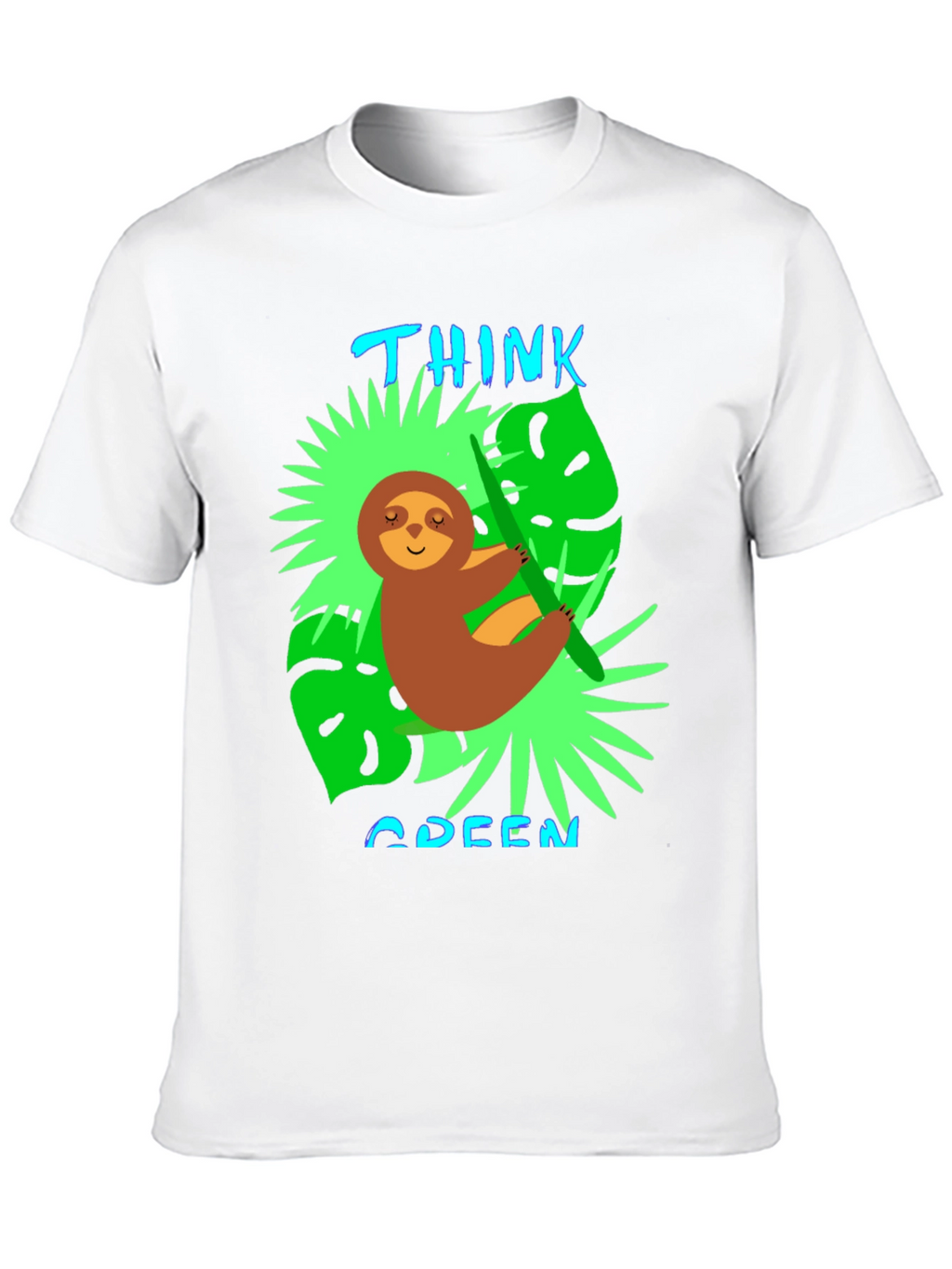 Think Green Sloth Graphic Tee