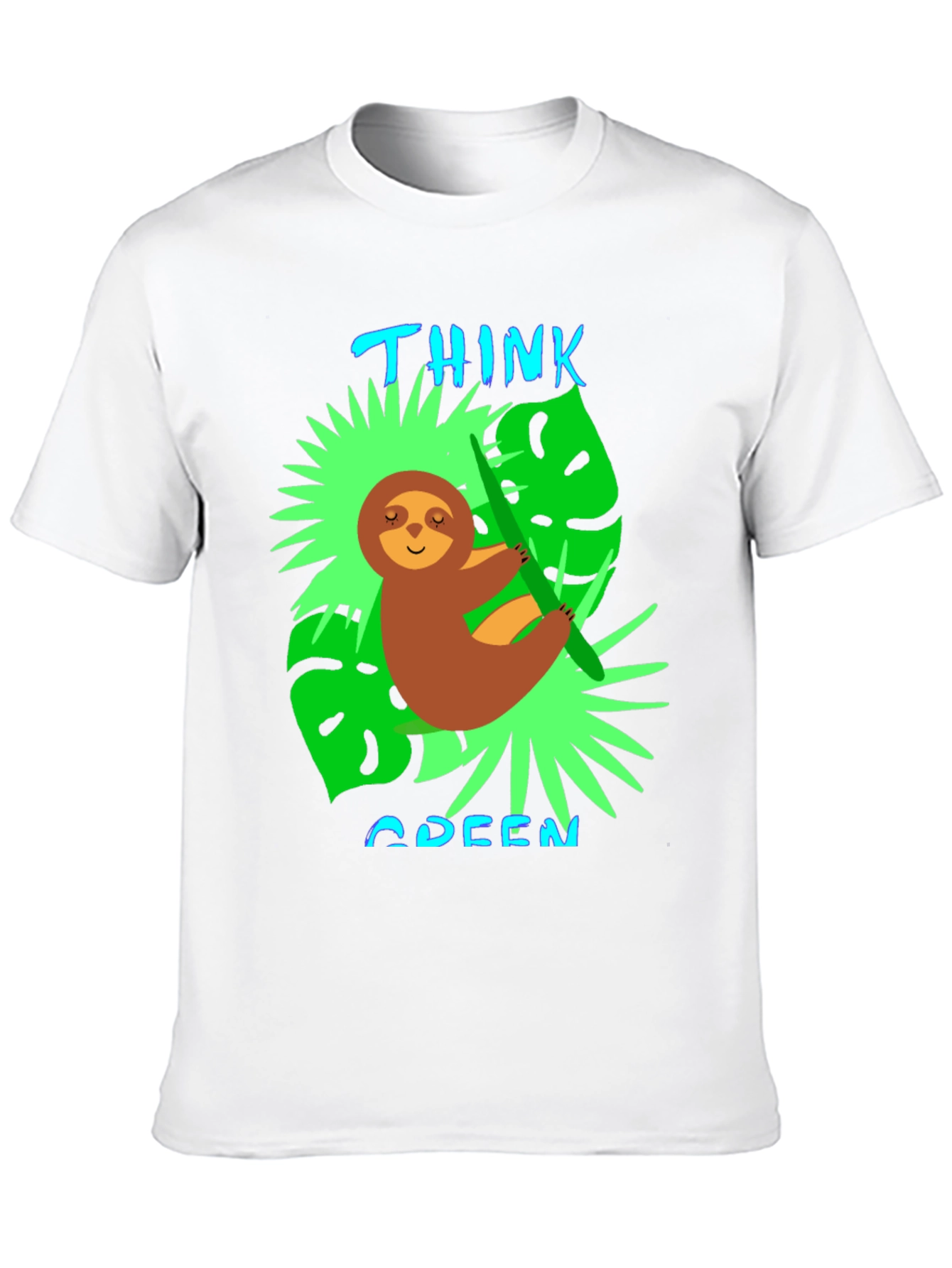 Think Green Sloth Graphic Tee
