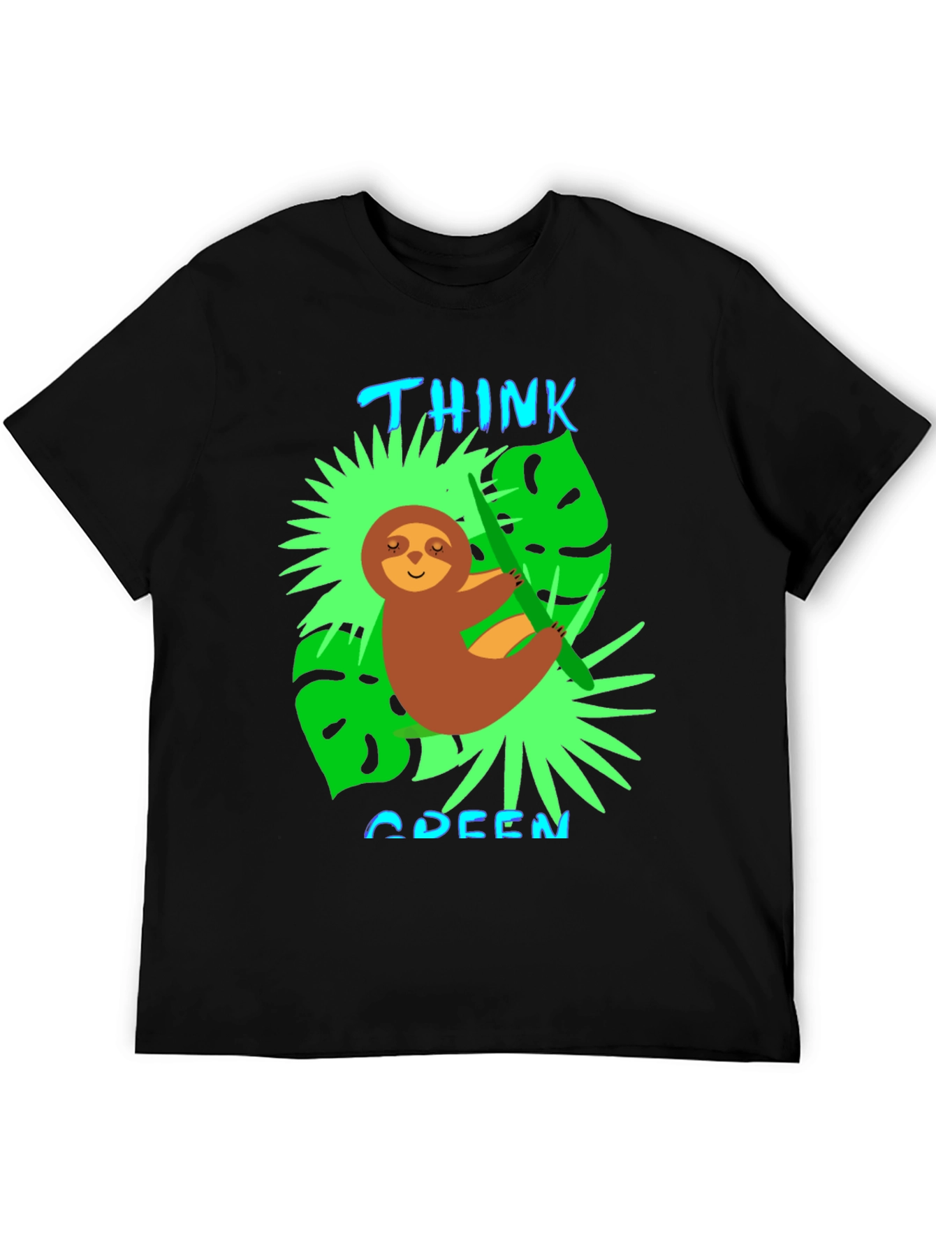 Think Green Sloth Graphic Tee