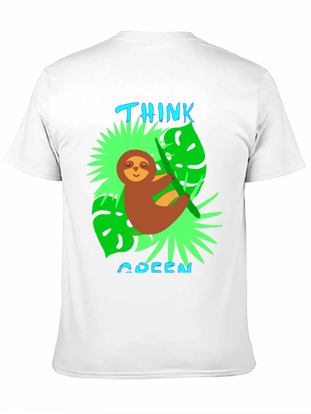 Think Green Sloth Graphic Tee