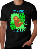 Think Green Sloth Graphic Tee