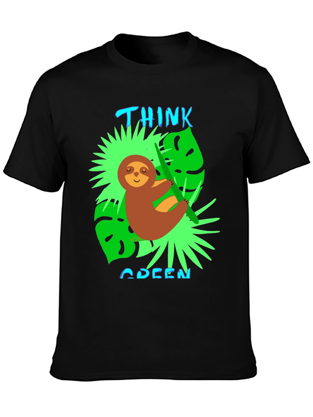 Think Green Sloth Graphic Tee
