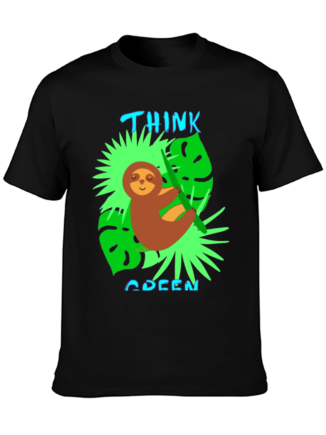 Think Green Sloth Graphic Tee