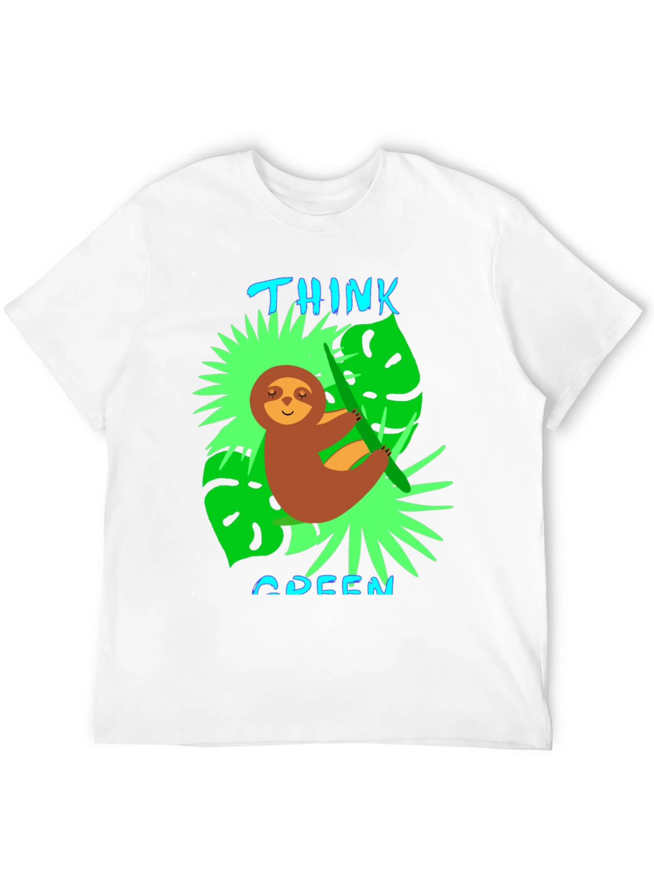 Think Green Sloth Graphic Tee
