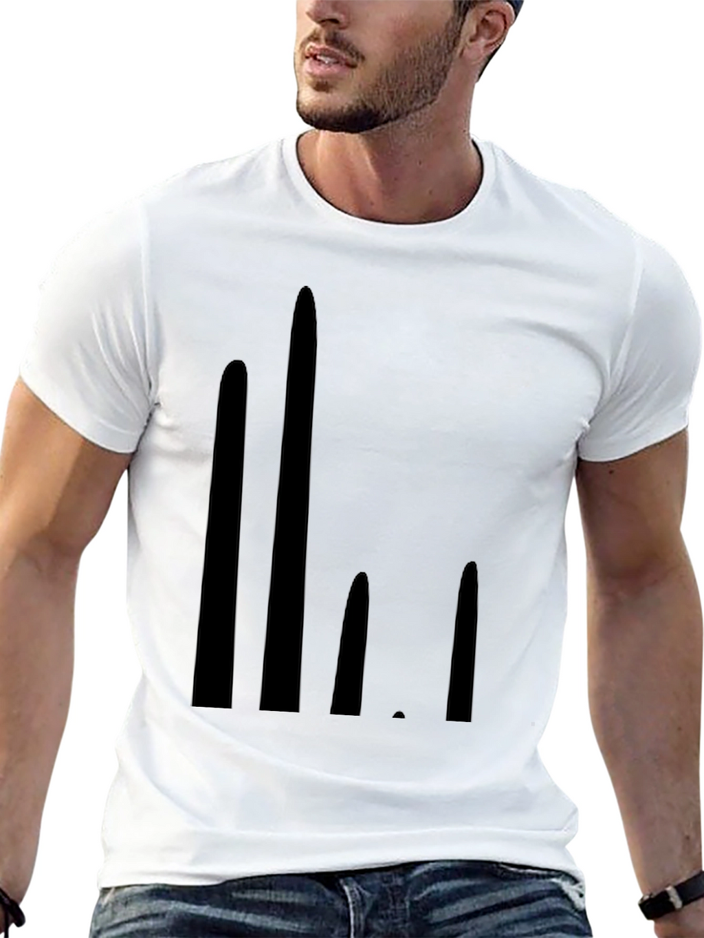 Modern Graphic Black T-Shirt
