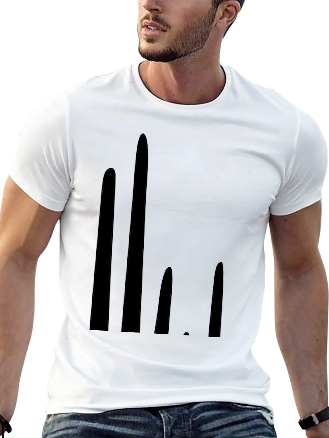 Modern Graphic Black T-Shirt