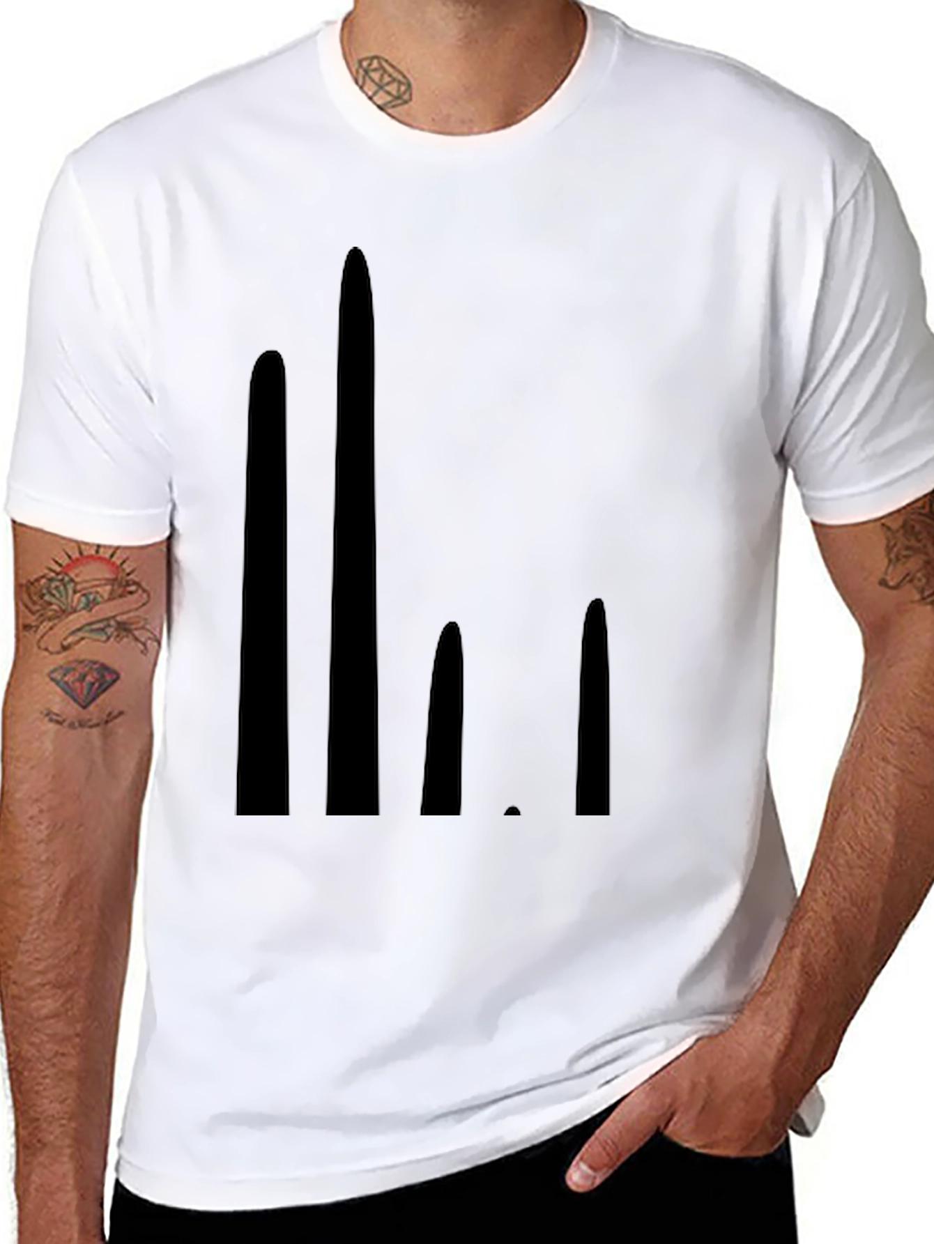 Modern Graphic Black T-Shirt