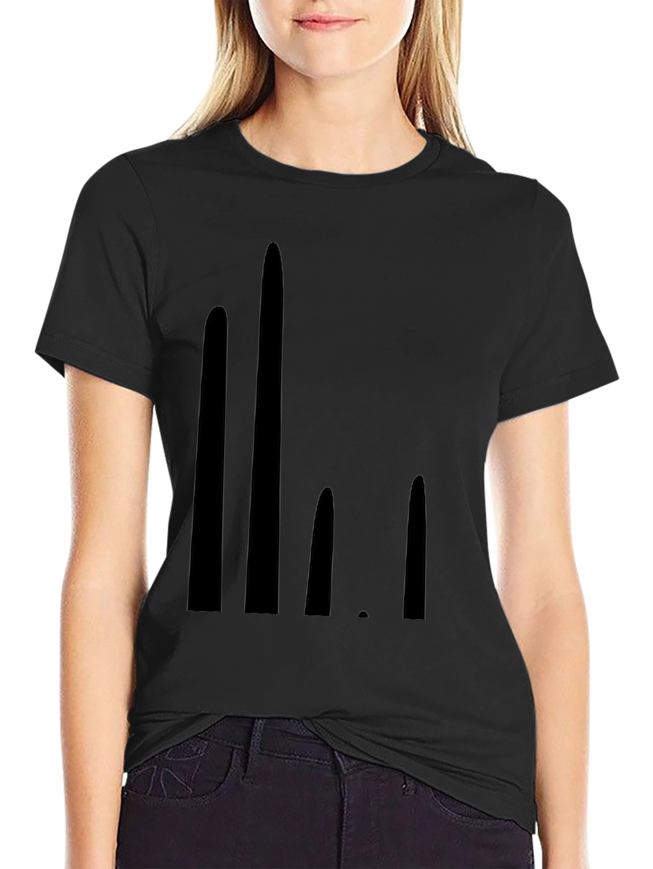 Modern Graphic Black T-Shirt