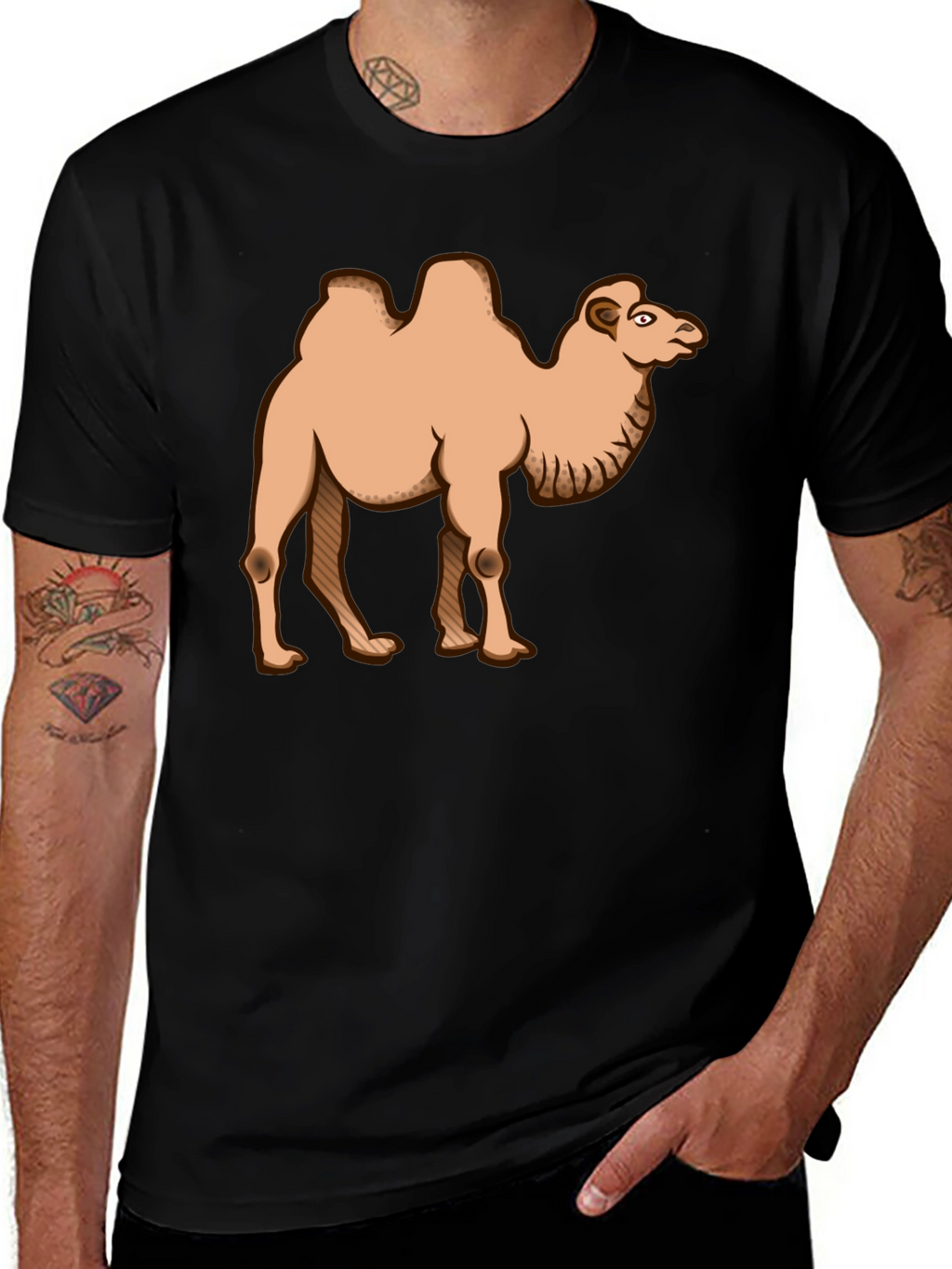 Camel Graphic Tee - Desert Animal T-Shirt