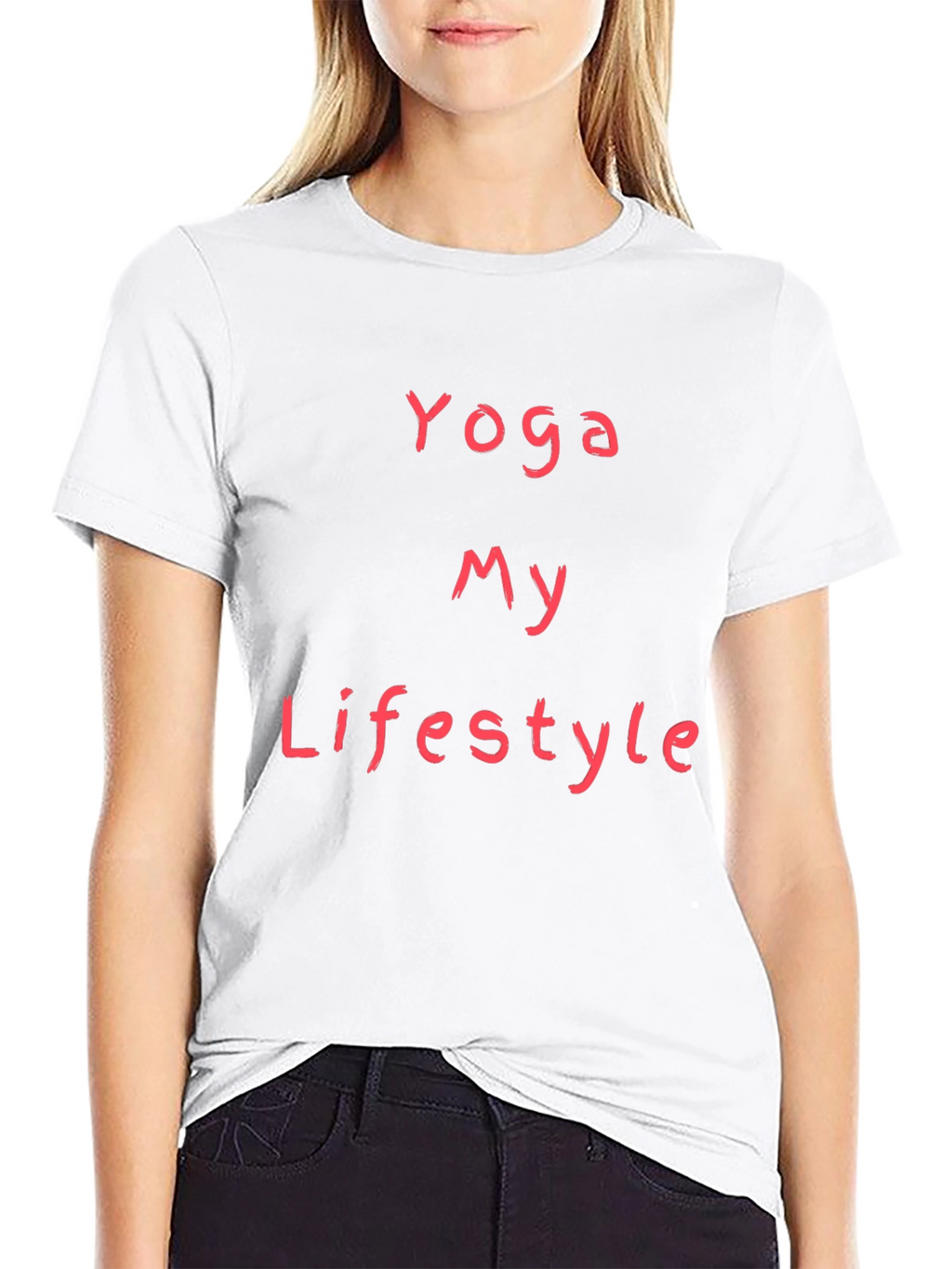 Yoga My Lifestyle T-Shirt - Black Cotton