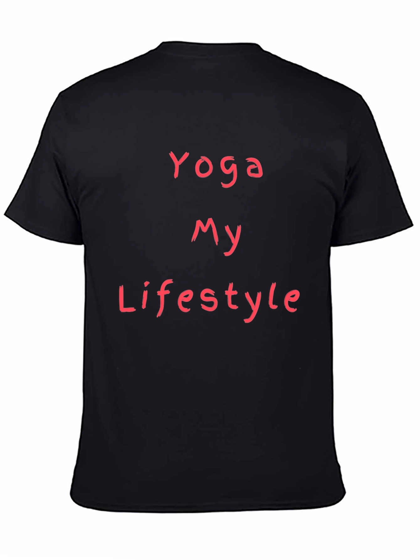 Yoga My Lifestyle T-Shirt - Black Cotton