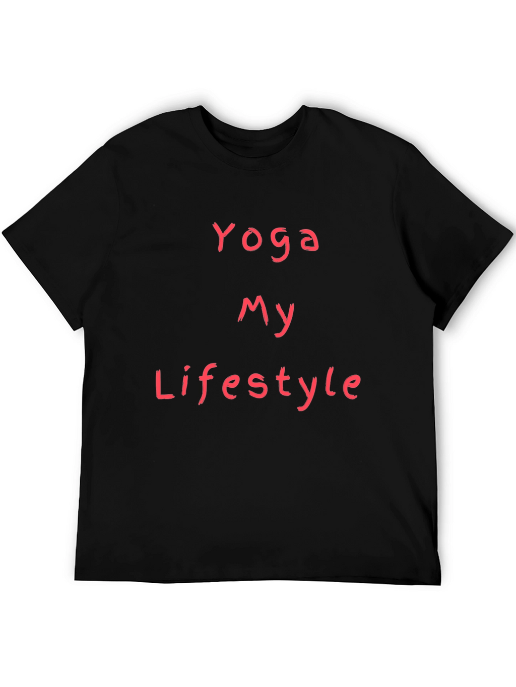 Yoga My Lifestyle T-Shirt - Black Cotton