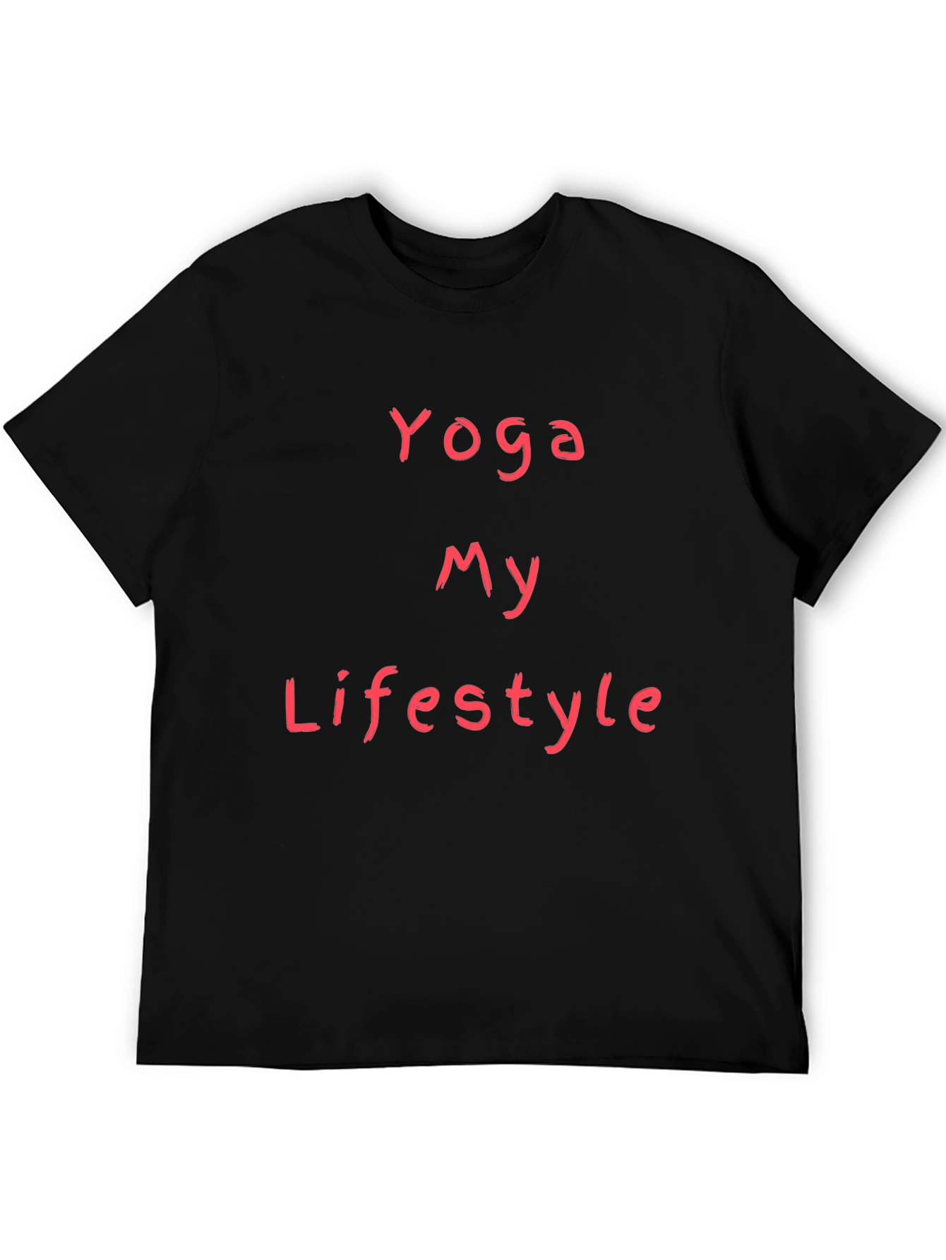 Yoga My Lifestyle T-Shirt - Black Cotton