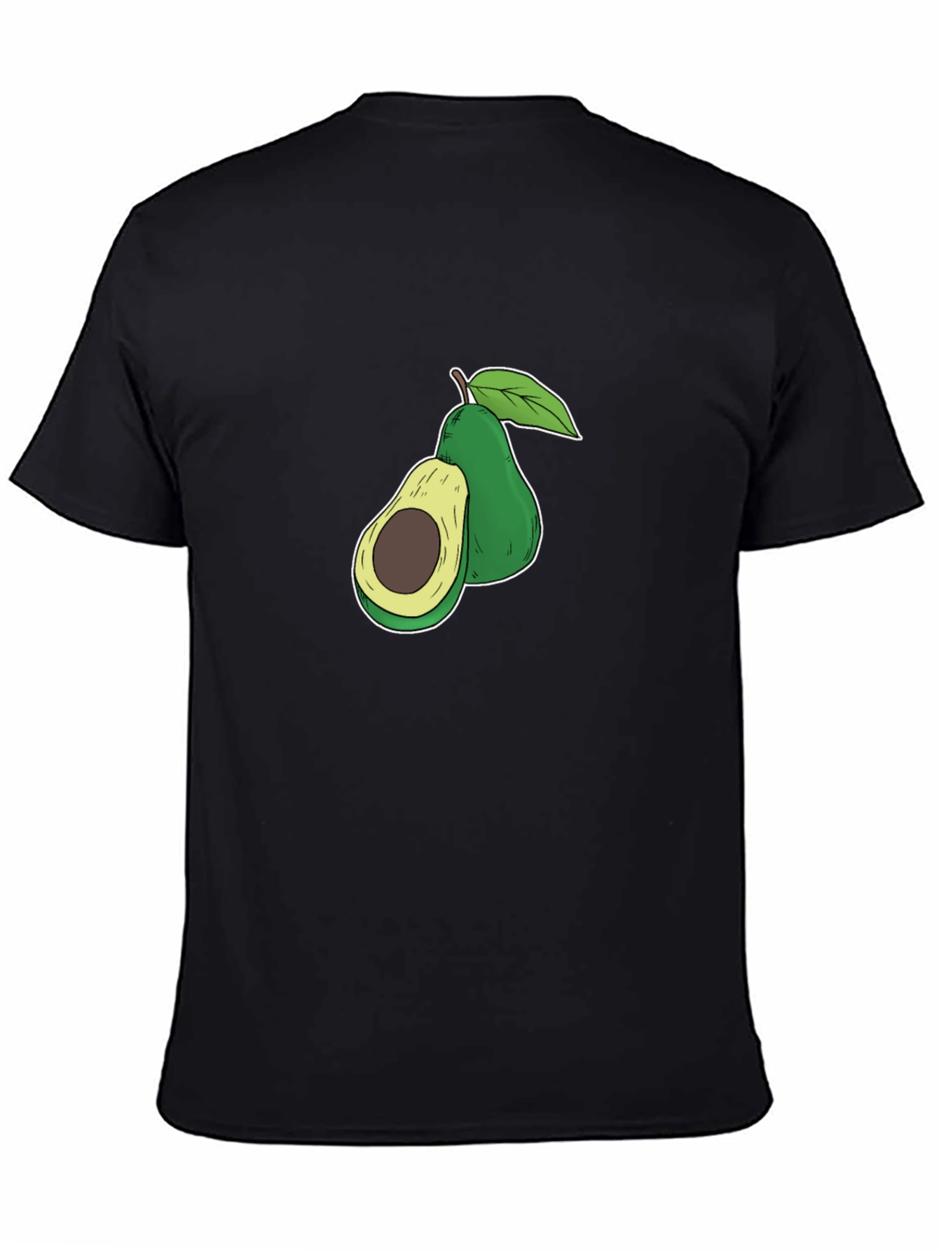 Avocado Graphic Print Black T-Shirt