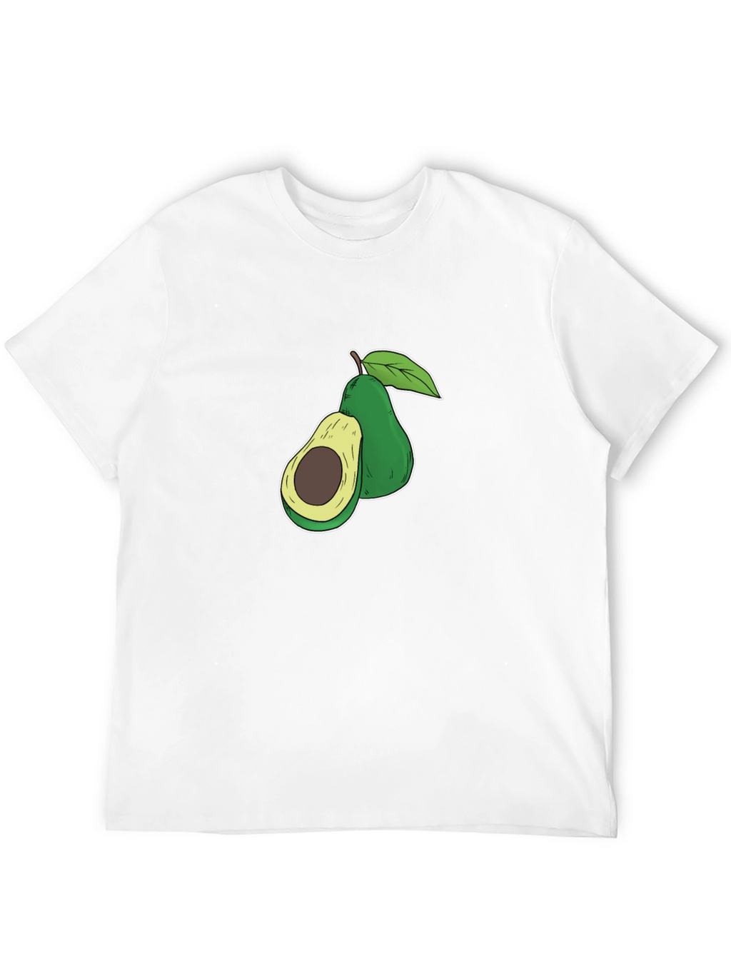Avocado Graphic Print Black T-Shirt