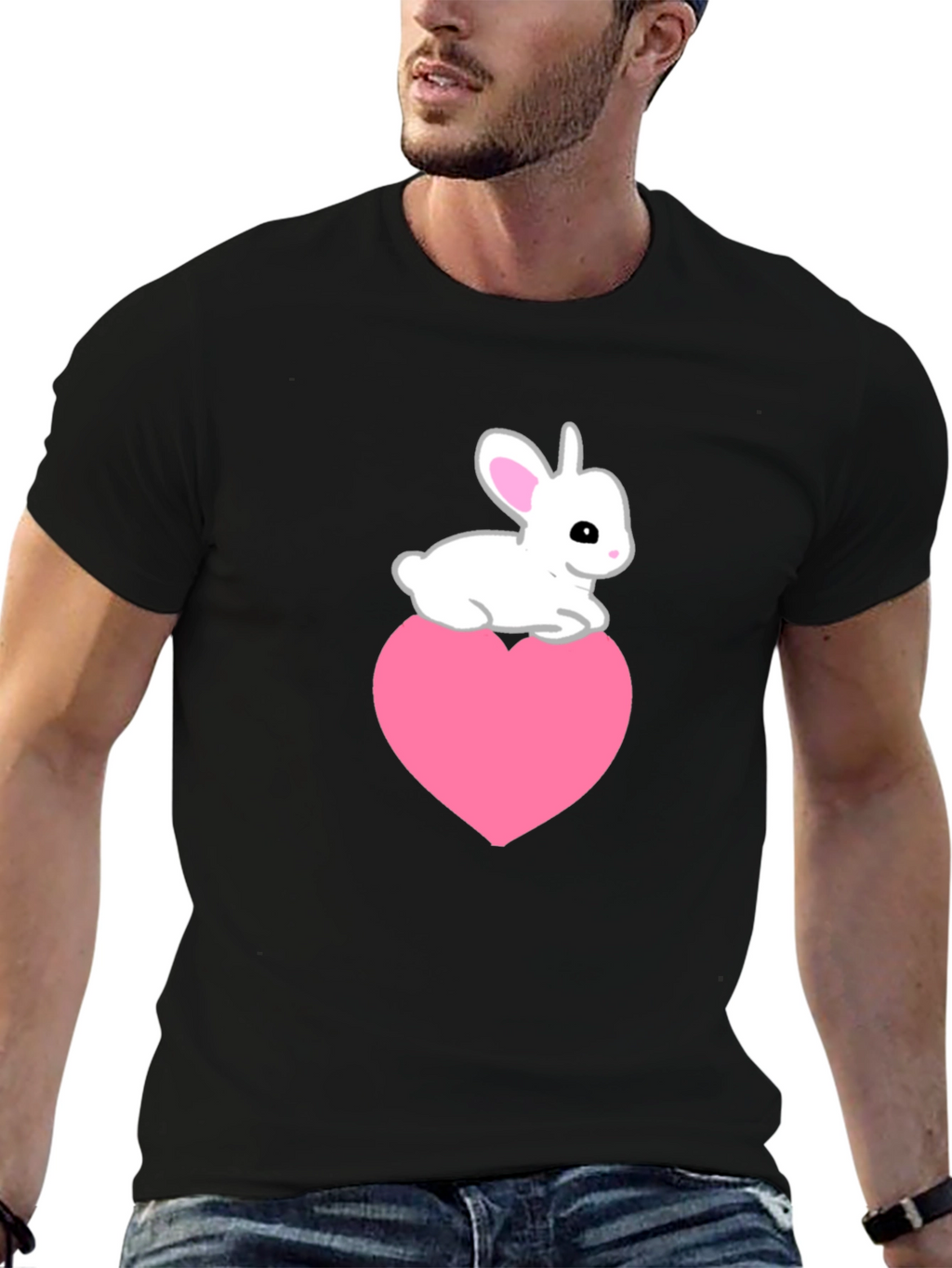 Rabbit Heart Tee - Cute Graphic T-Shirt