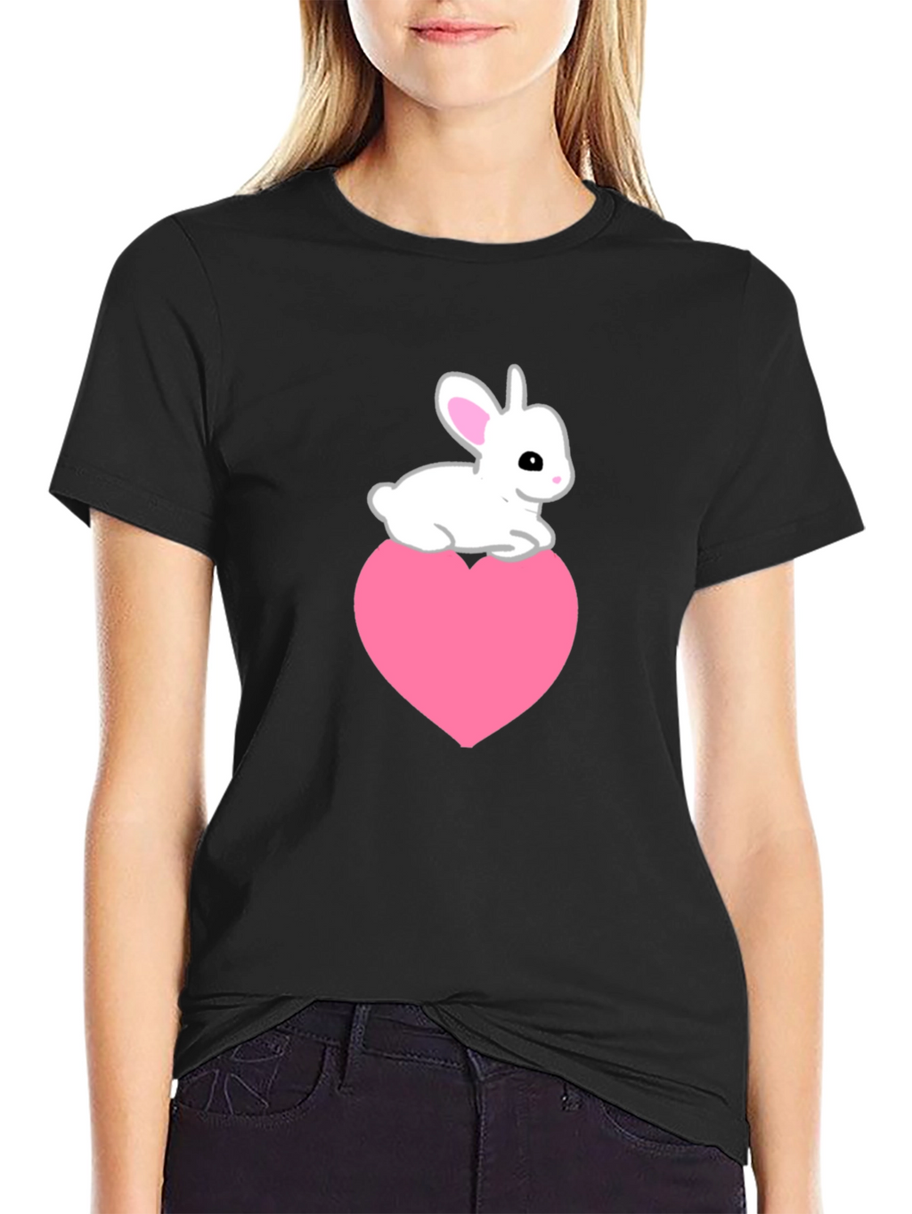 Rabbit Heart Tee - Cute Graphic T-Shirt