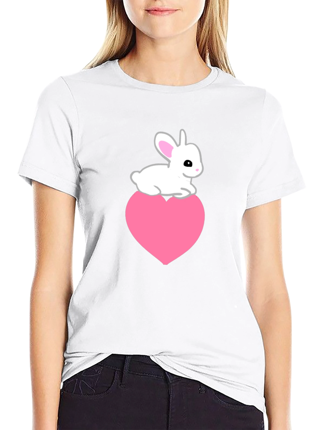 Rabbit Heart Tee - Cute Graphic T-Shirt