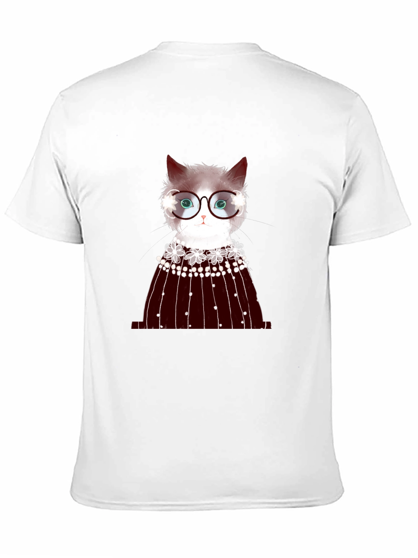 Cat in Glasses Graphic Tee