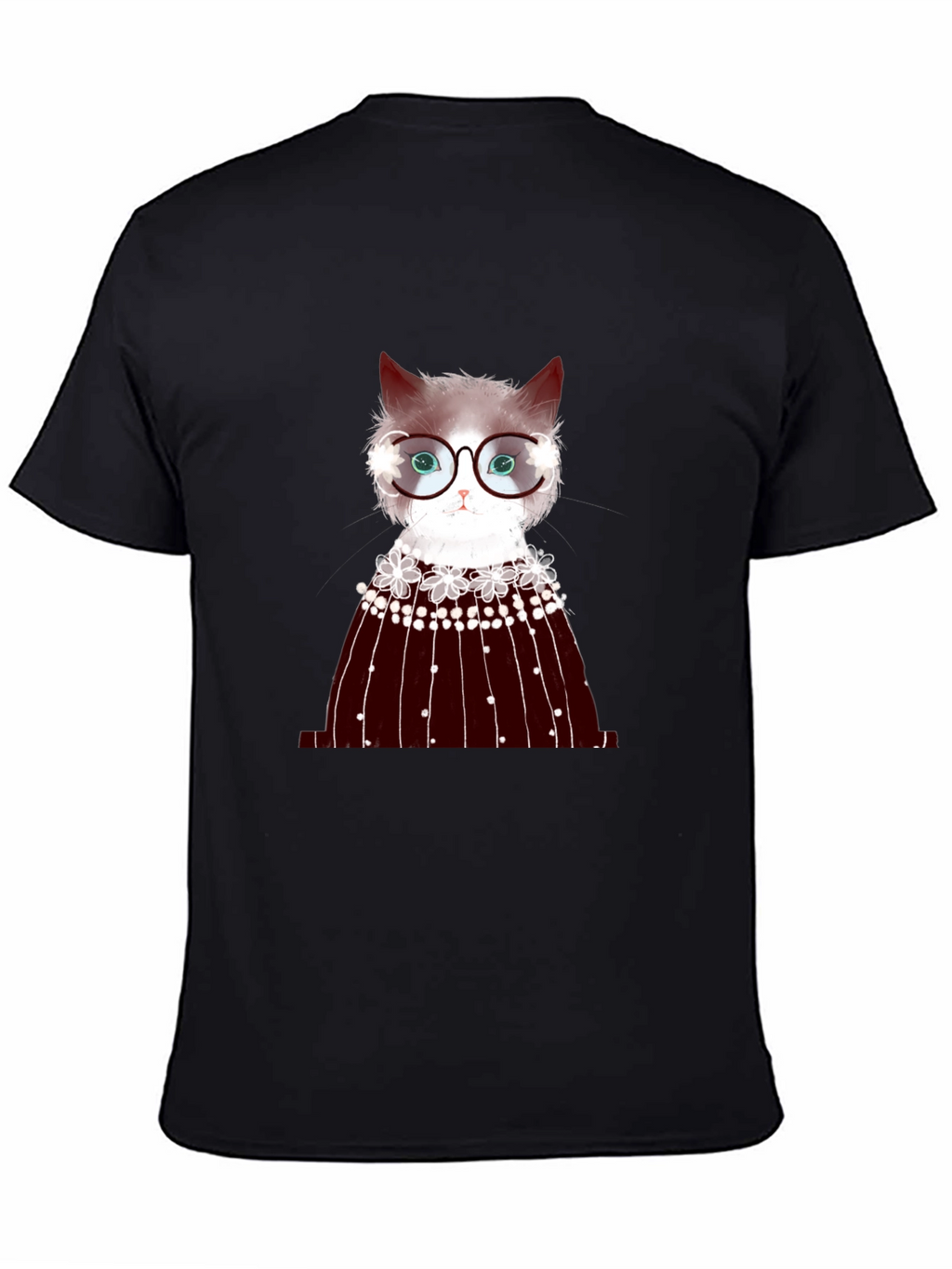 Cat in Glasses Graphic Tee