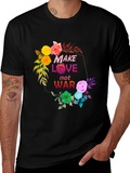 Make Love Not War Floral Graphic T-Shirt