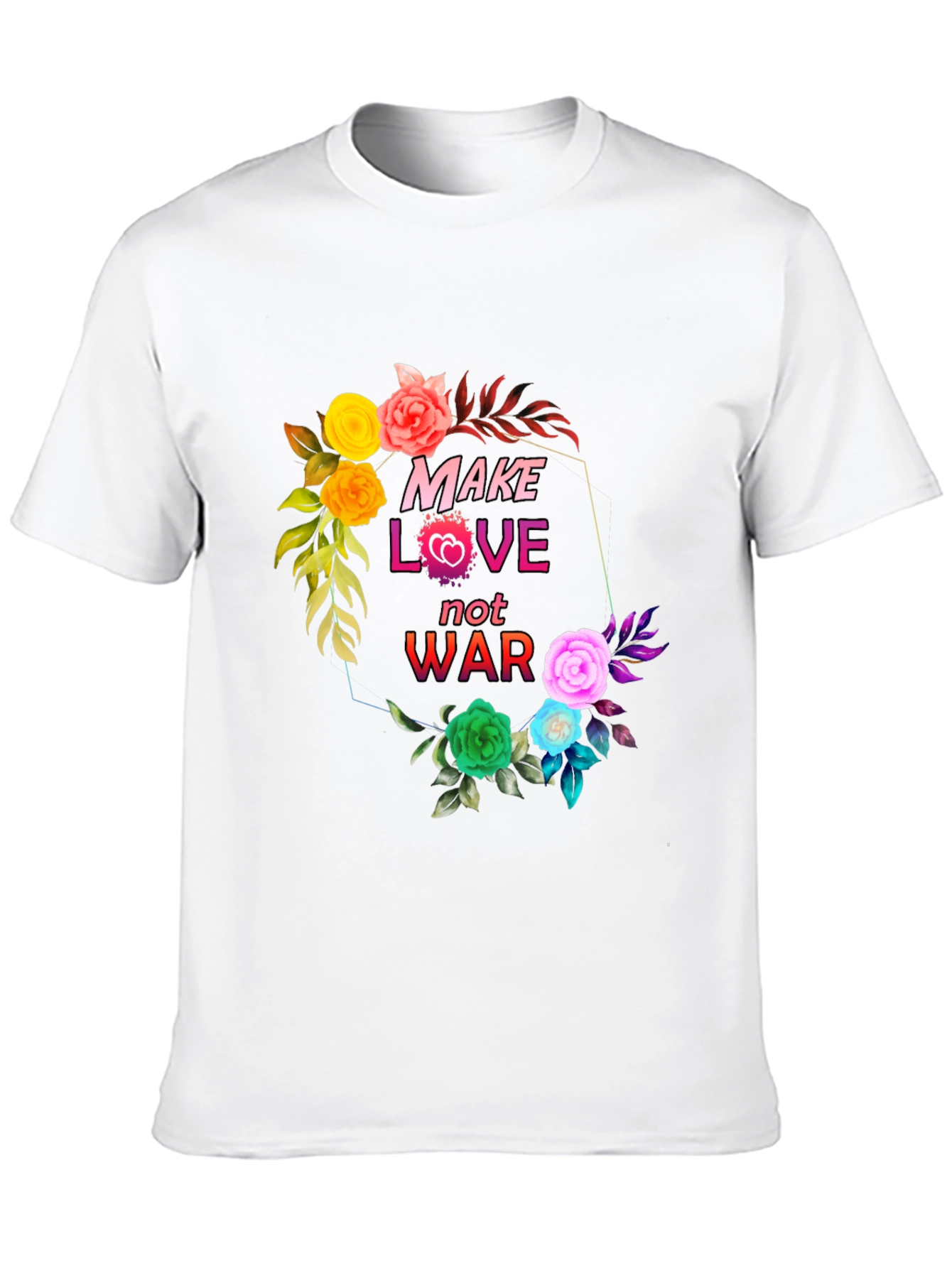 Make Love Not War Floral Graphic T-Shirt