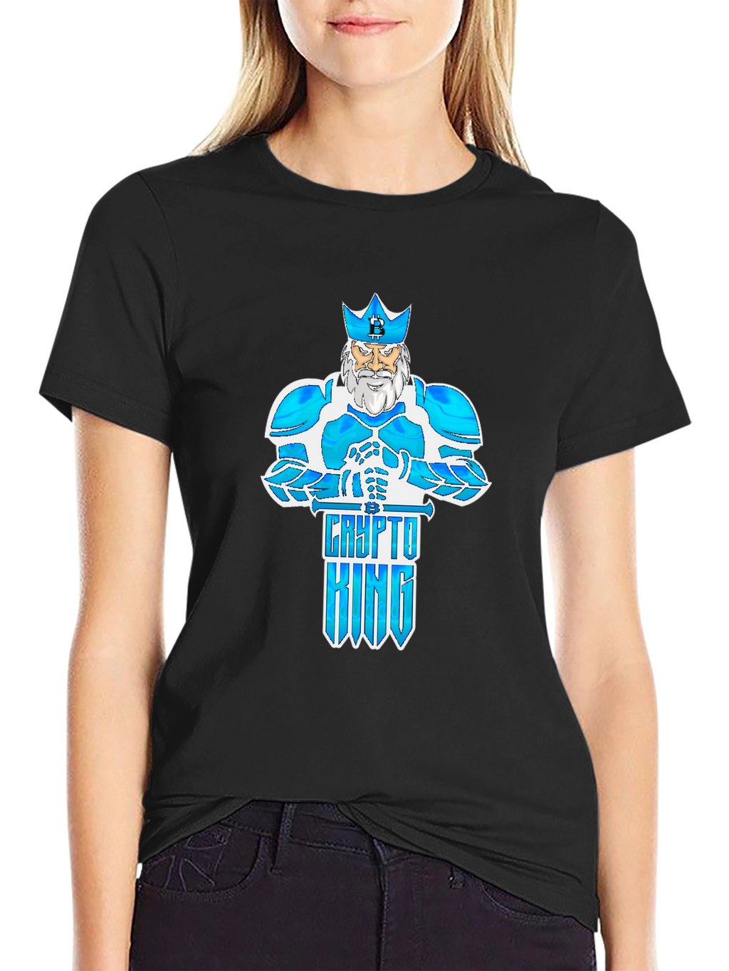 Crypto King Graphic T-Shirt - Black