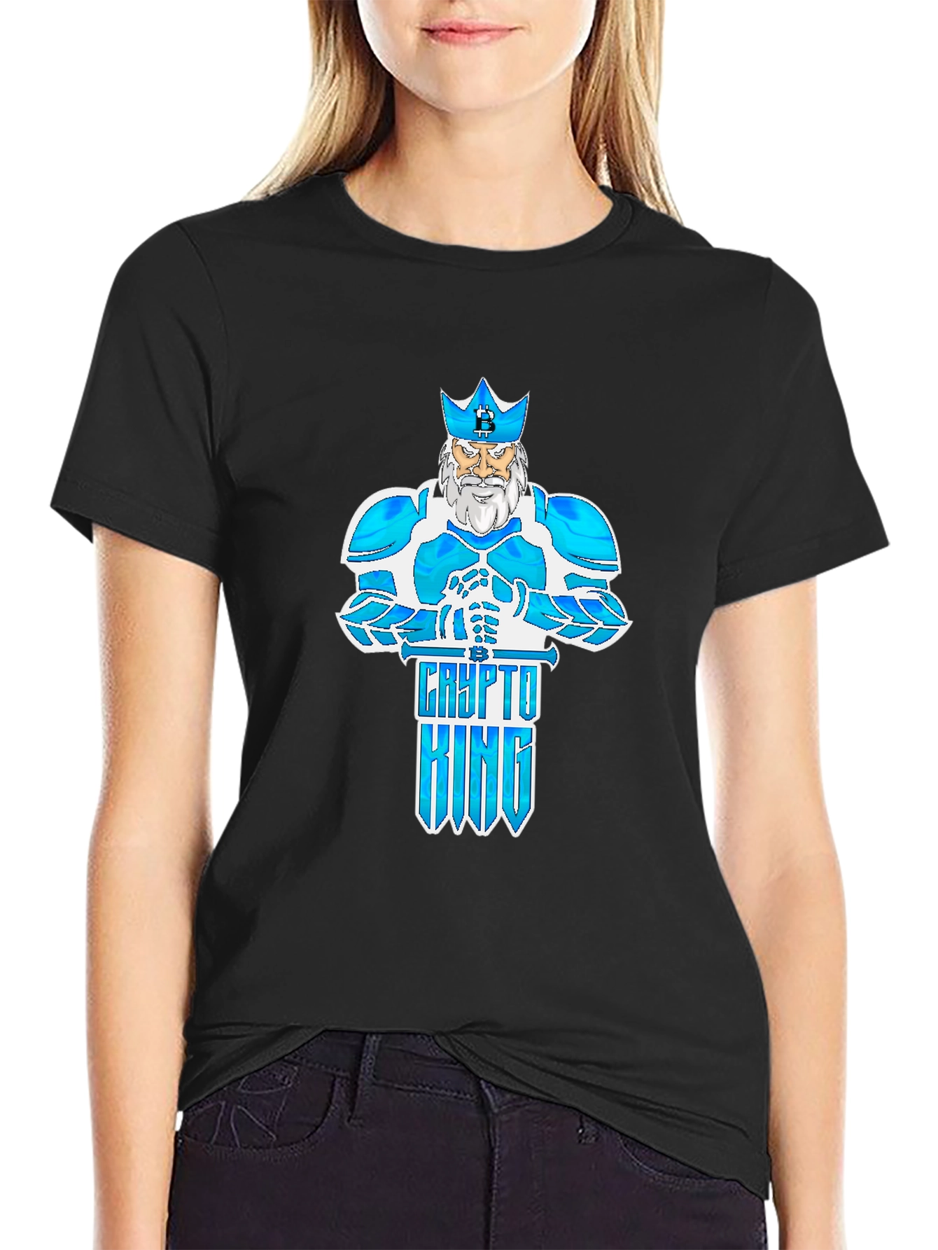 Crypto King Graphic T-Shirt - Black