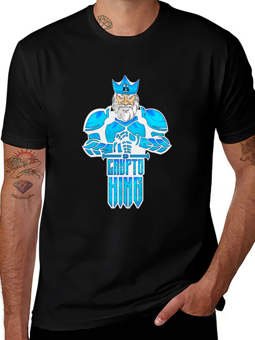 Crypto King Graphic T-Shirt - Black