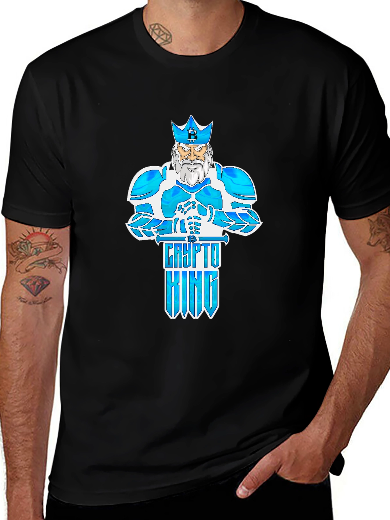 Crypto King Graphic T-Shirt - Black