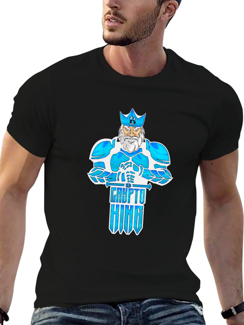 Crypto King Graphic T-Shirt - Black