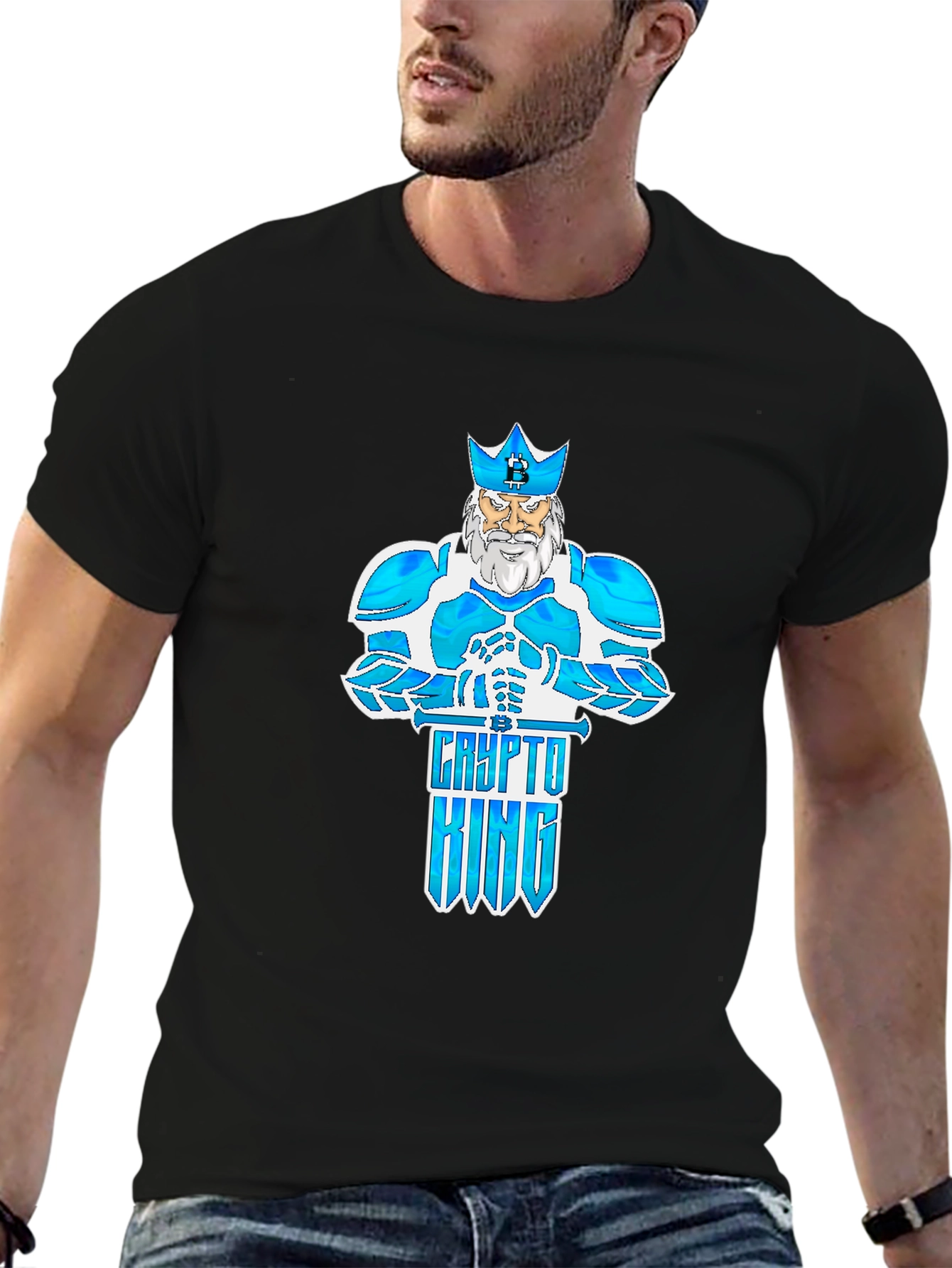 Crypto King Graphic T-Shirt - Black