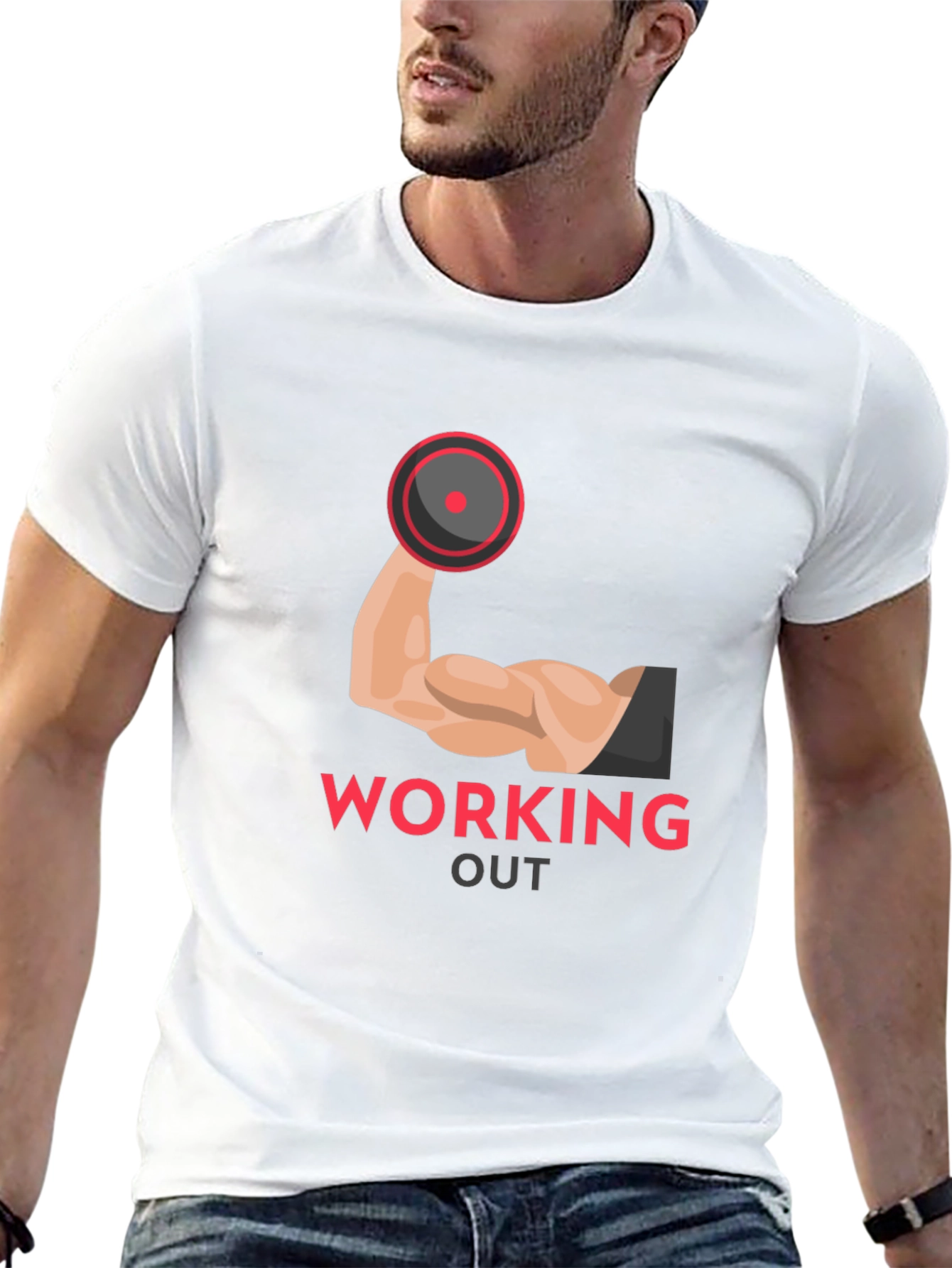 Workout Ready Graphic Tee - Black