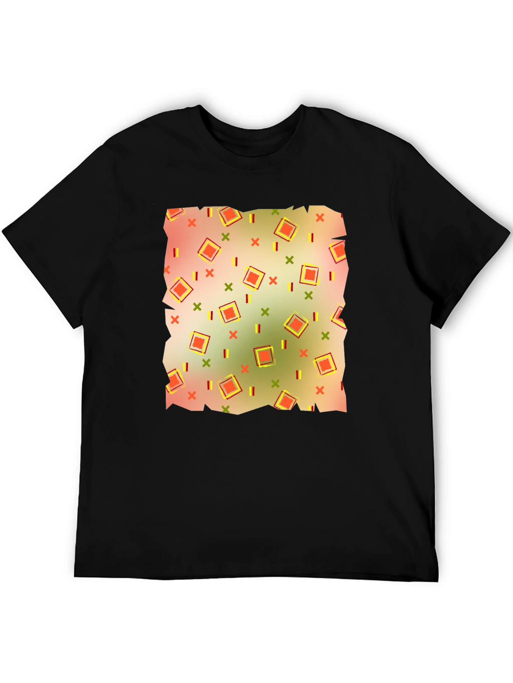 Retro Patterned Mens T-Shirt