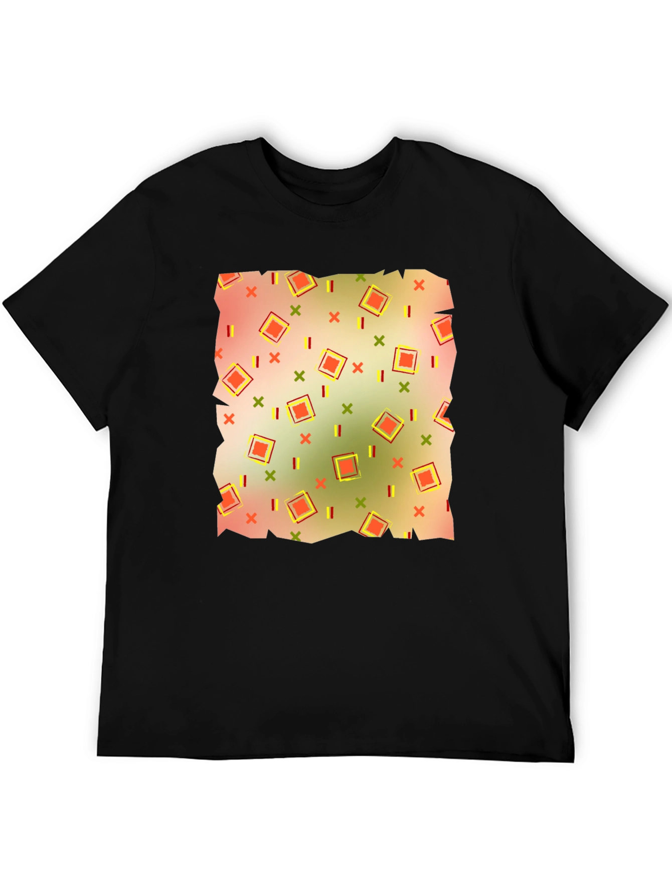 Retro Patterned Mens T-Shirt