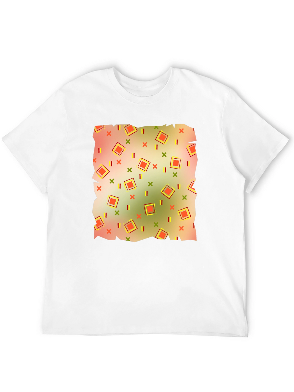 Retro Patterned Mens T-Shirt