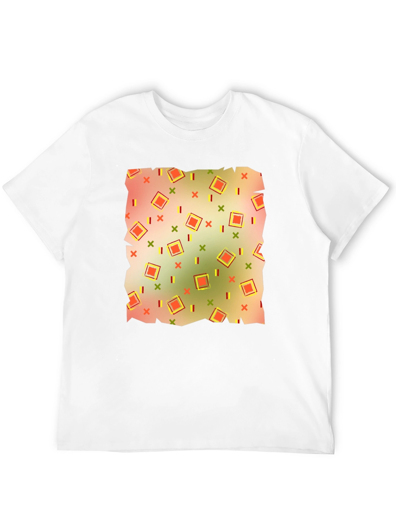 Retro Patterned Mens T-Shirt