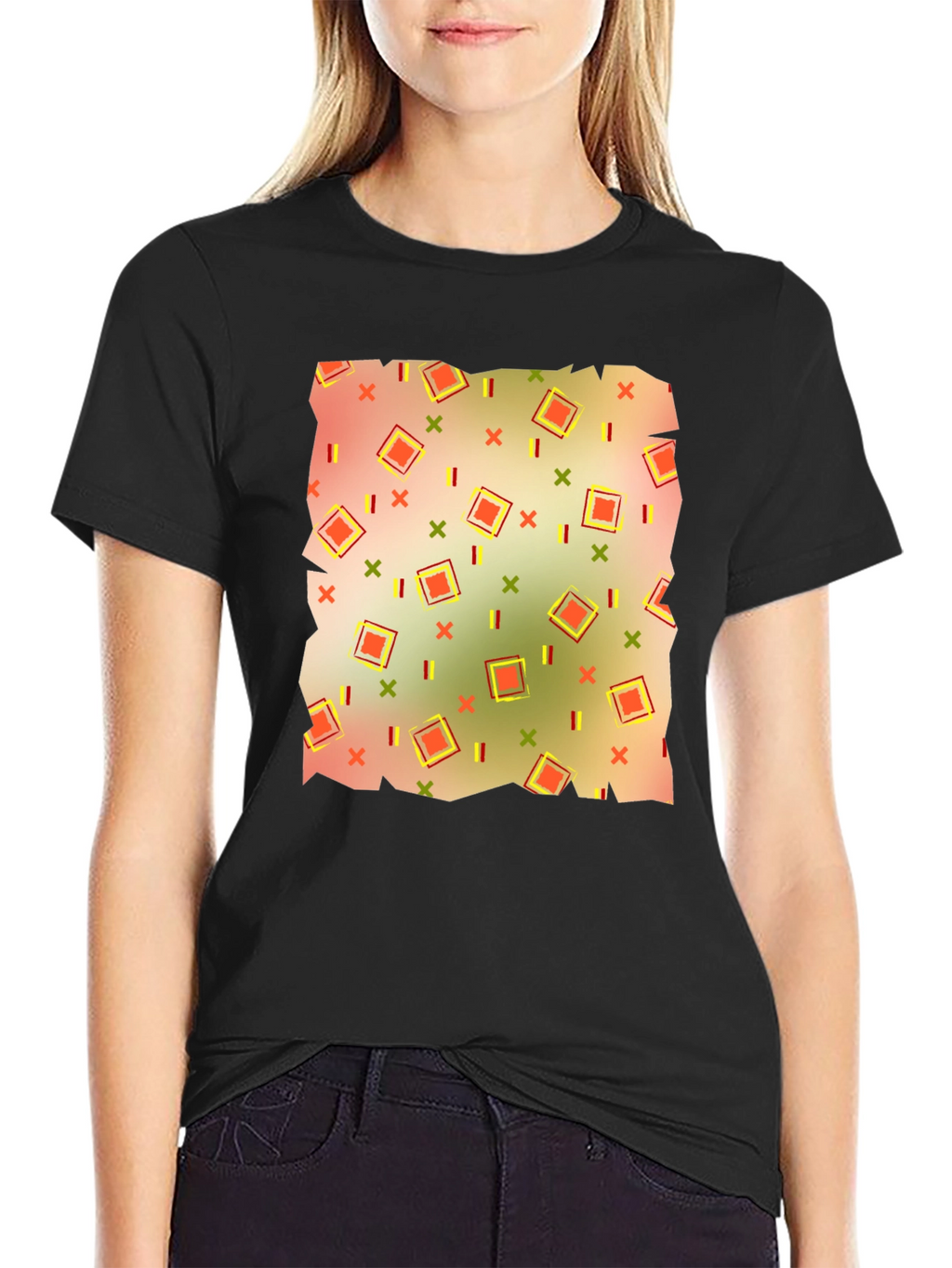 Retro Patterned Mens T-Shirt