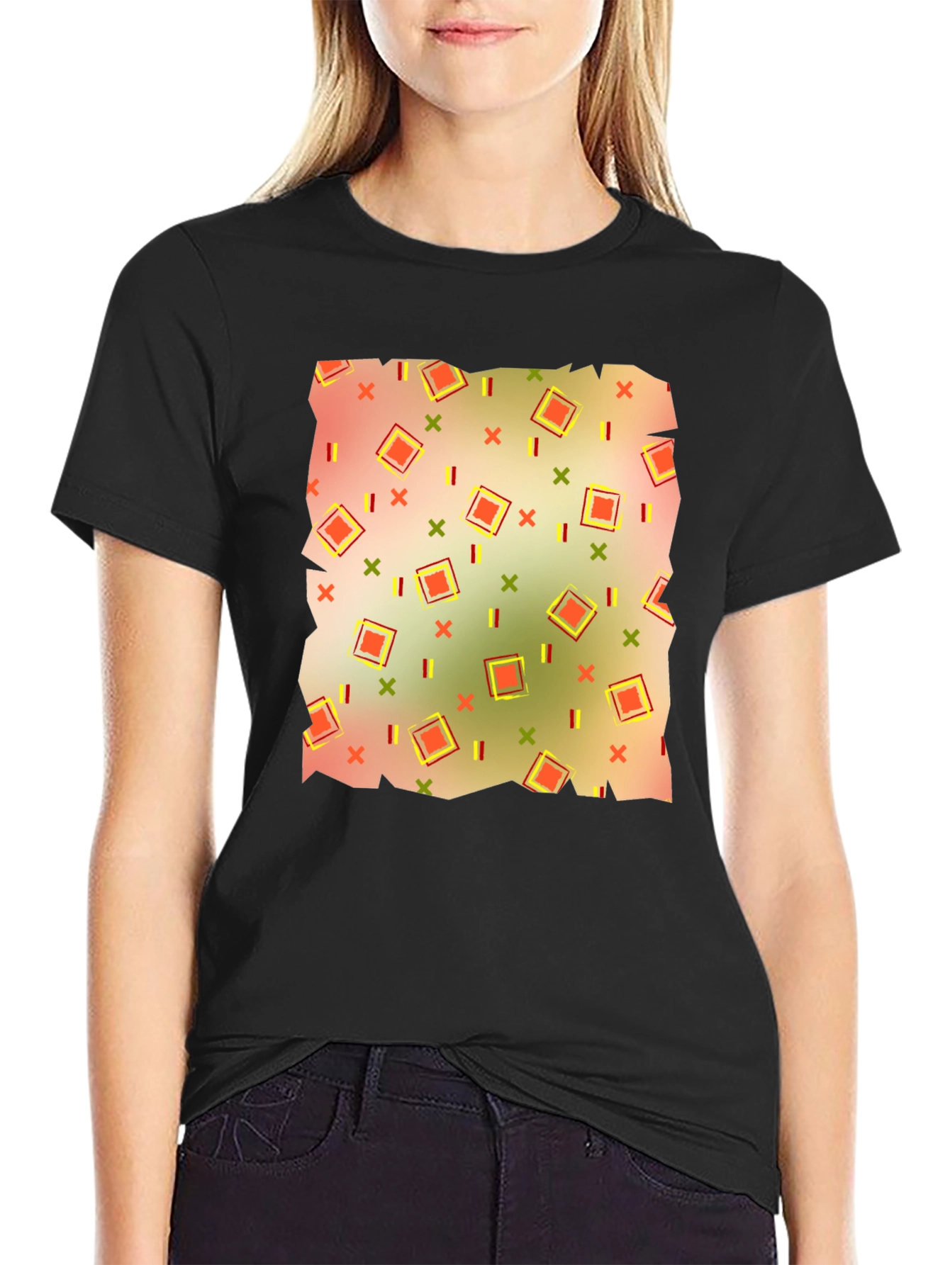 Retro Patterned Mens T-Shirt