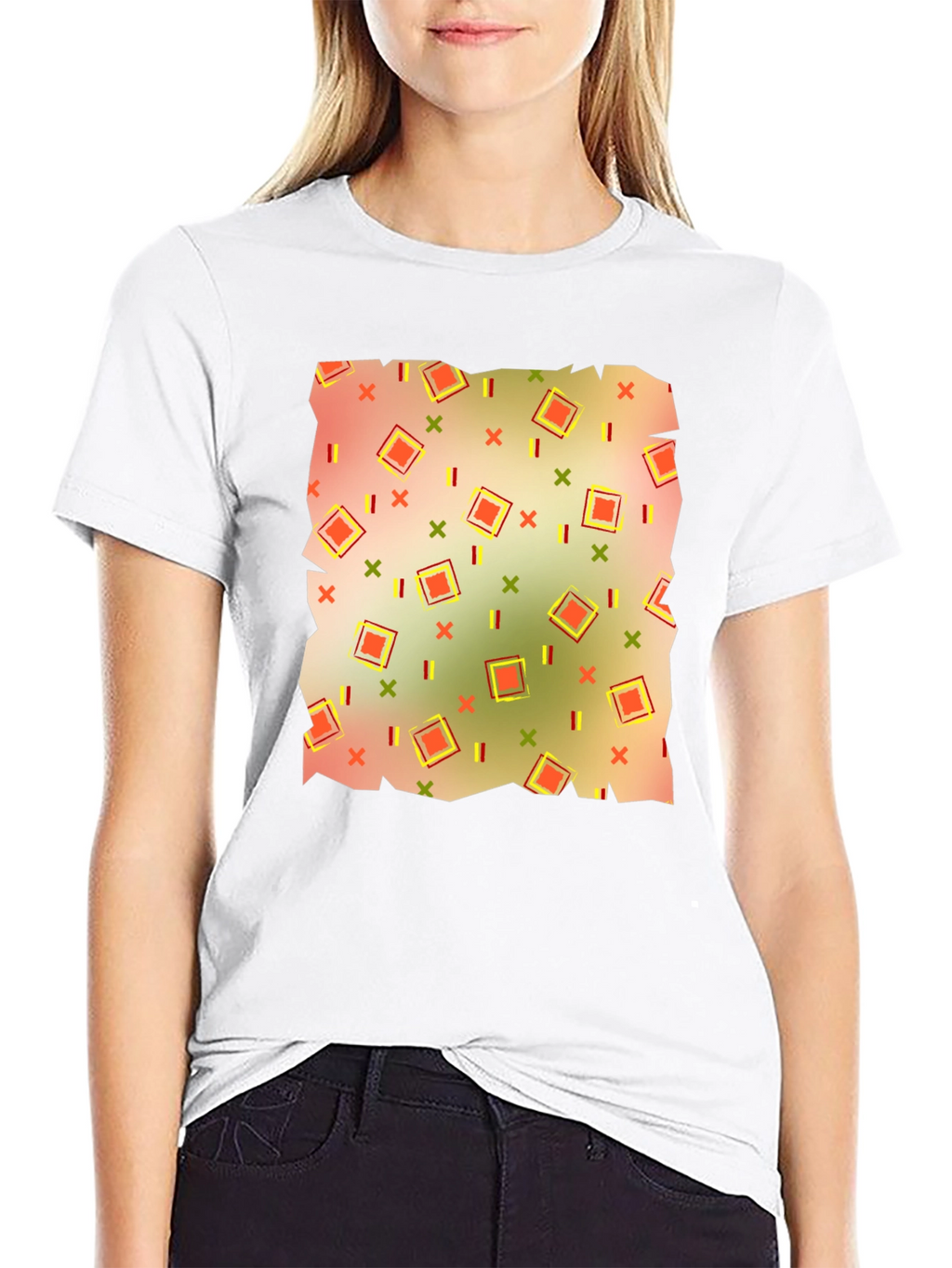 Retro Patterned Mens T-Shirt