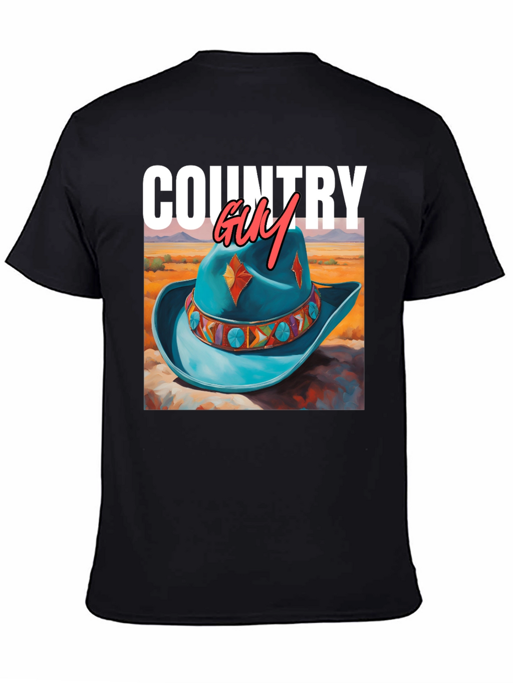 Country Guy Graphic Tee - Western Cowboy Hat Design