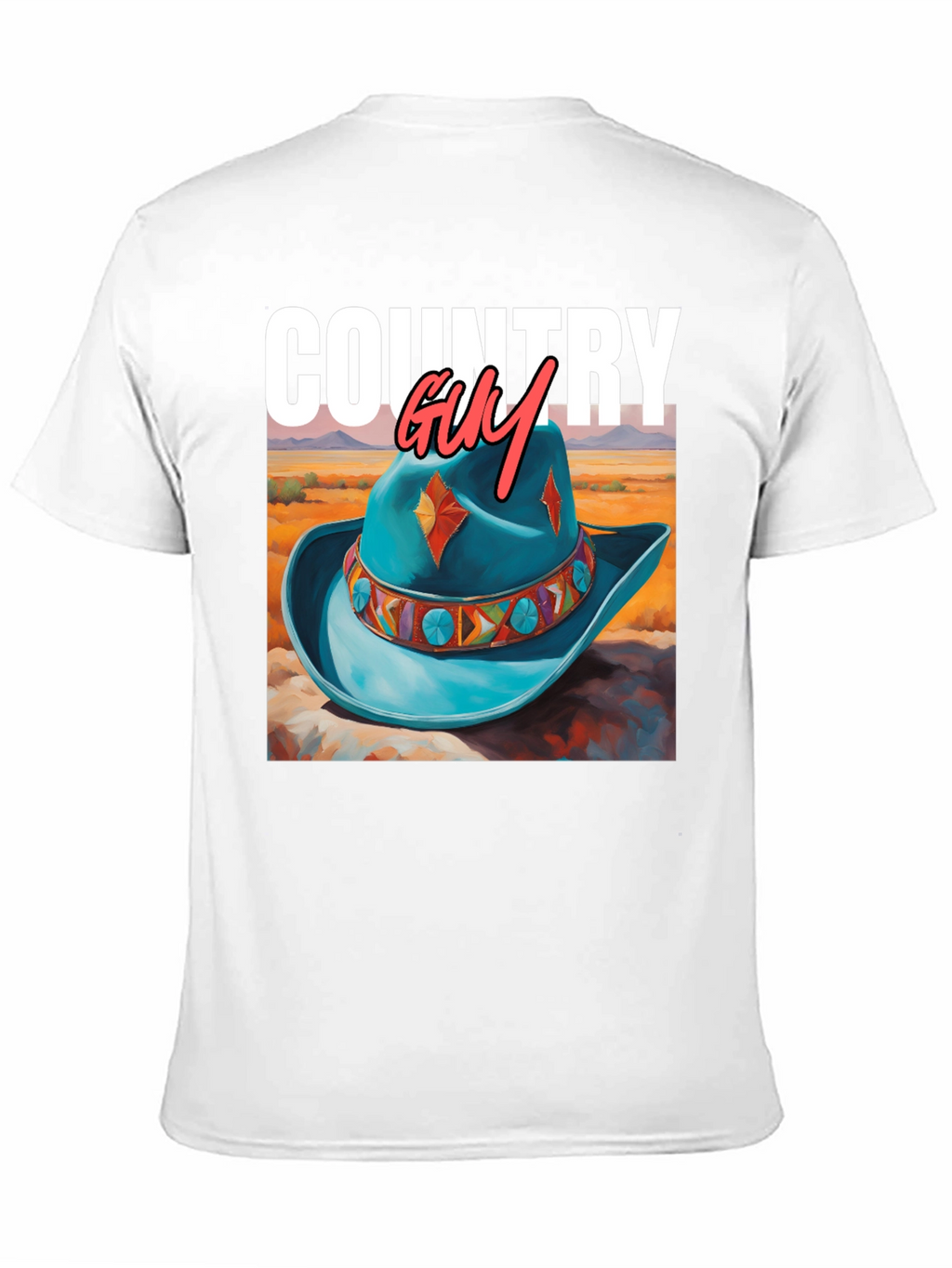 Country Guy Graphic Tee - Western Cowboy Hat Design