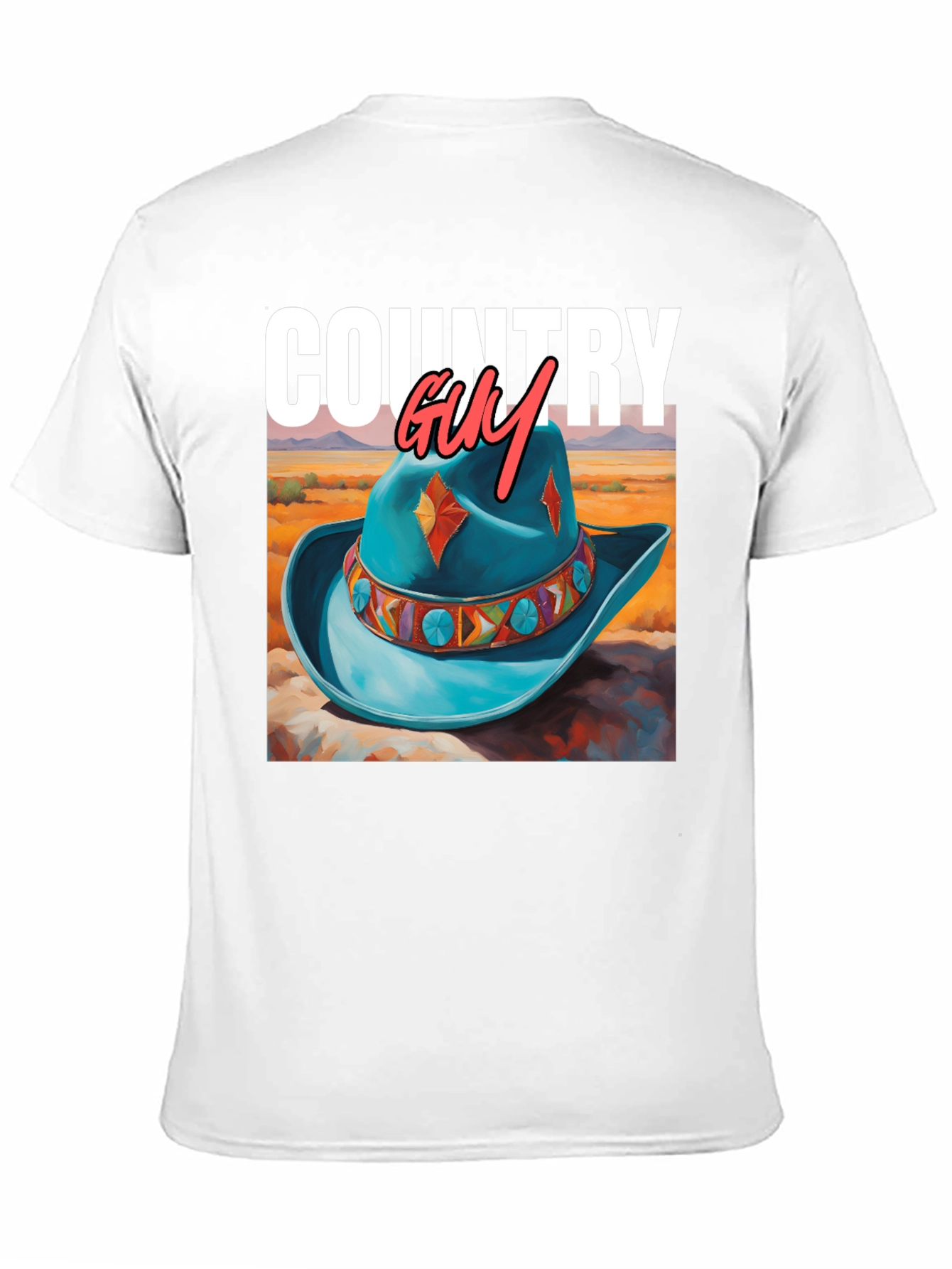 Country Guy Graphic Tee - Western Cowboy Hat Design
