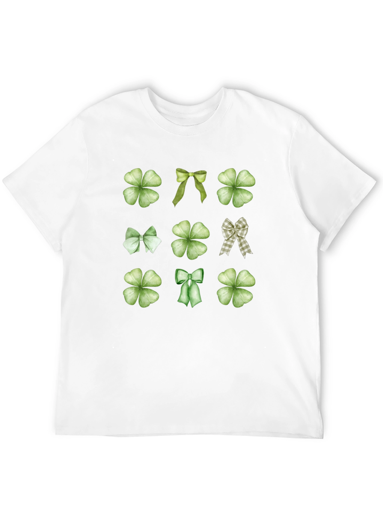 St. Patricks Day Clover and Bow T-Shirt