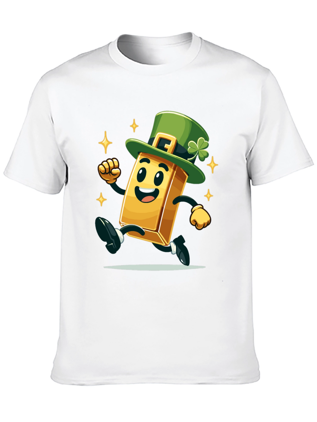 Lucky Gold Bar St. Patricks Day Black T-Shirt