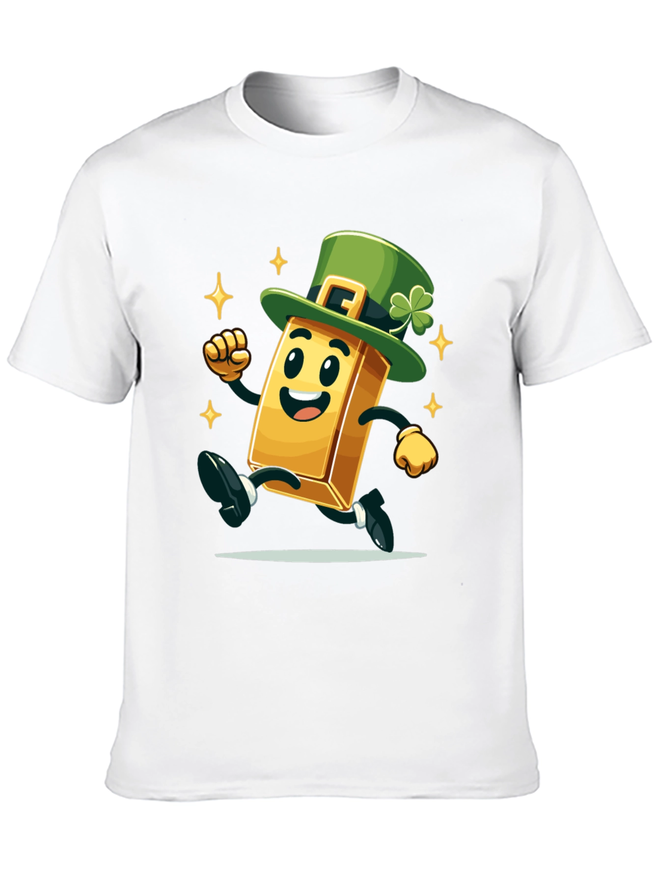 Lucky Gold Bar St. Patricks Day Black T-Shirt