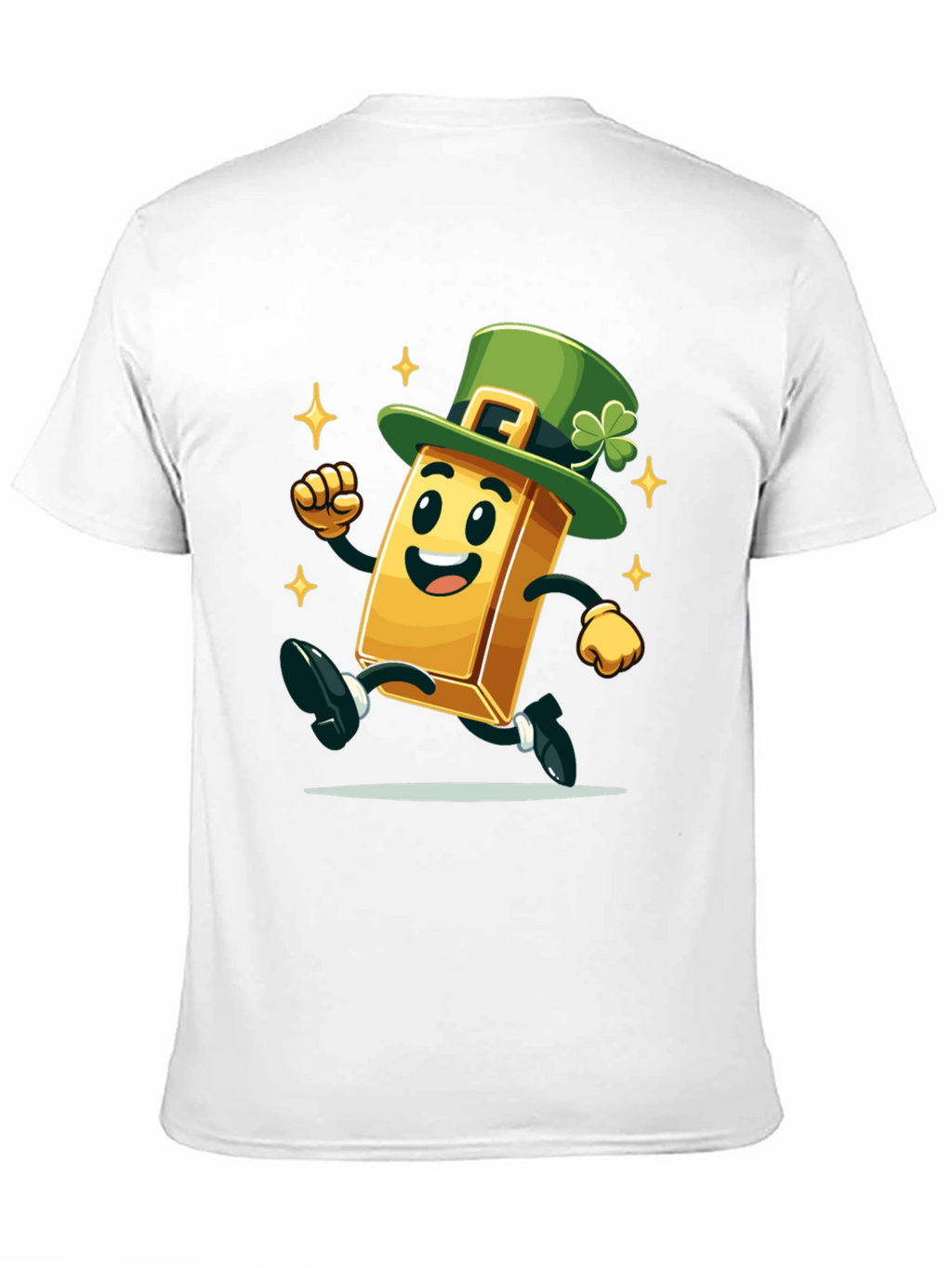 Lucky Gold Bar St. Patricks Day Black T-Shirt