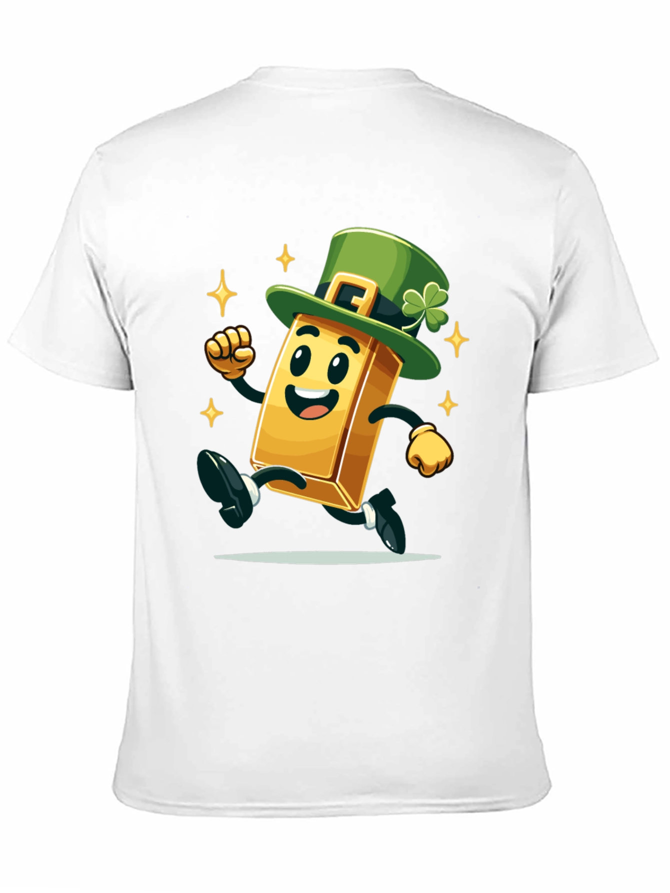 Lucky Gold Bar St. Patricks Day Black T-Shirt