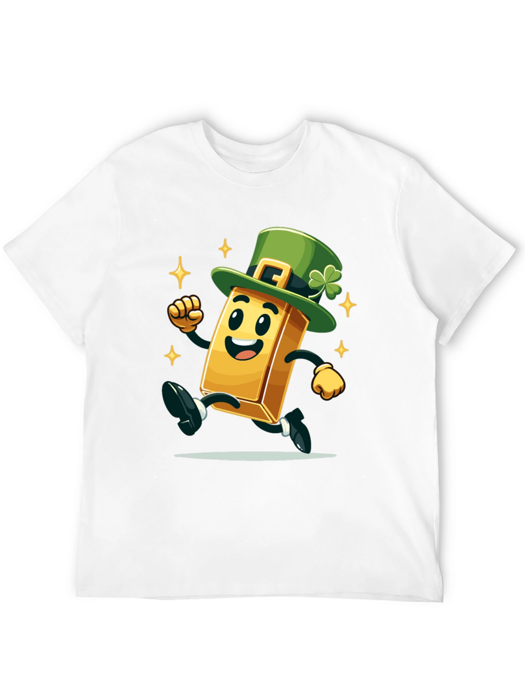 Lucky Gold Bar St. Patricks Day Black T-Shirt