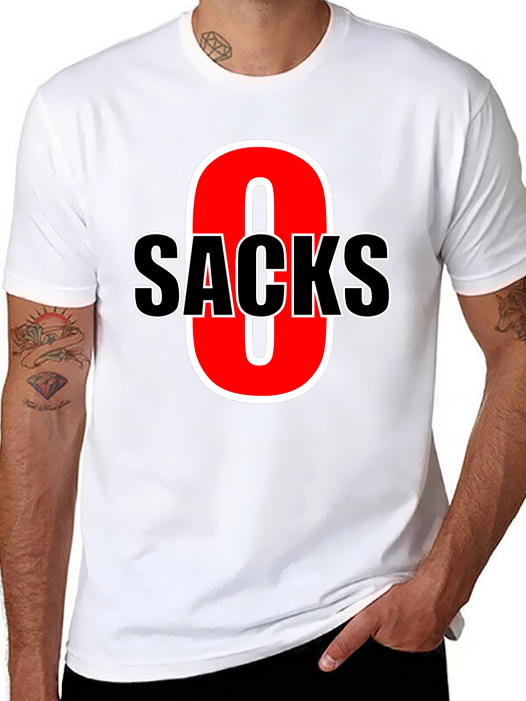 Funny Zero Sacks Football T-Shirt